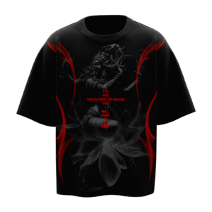 Tatva Unisex Black Oversized Tshirt